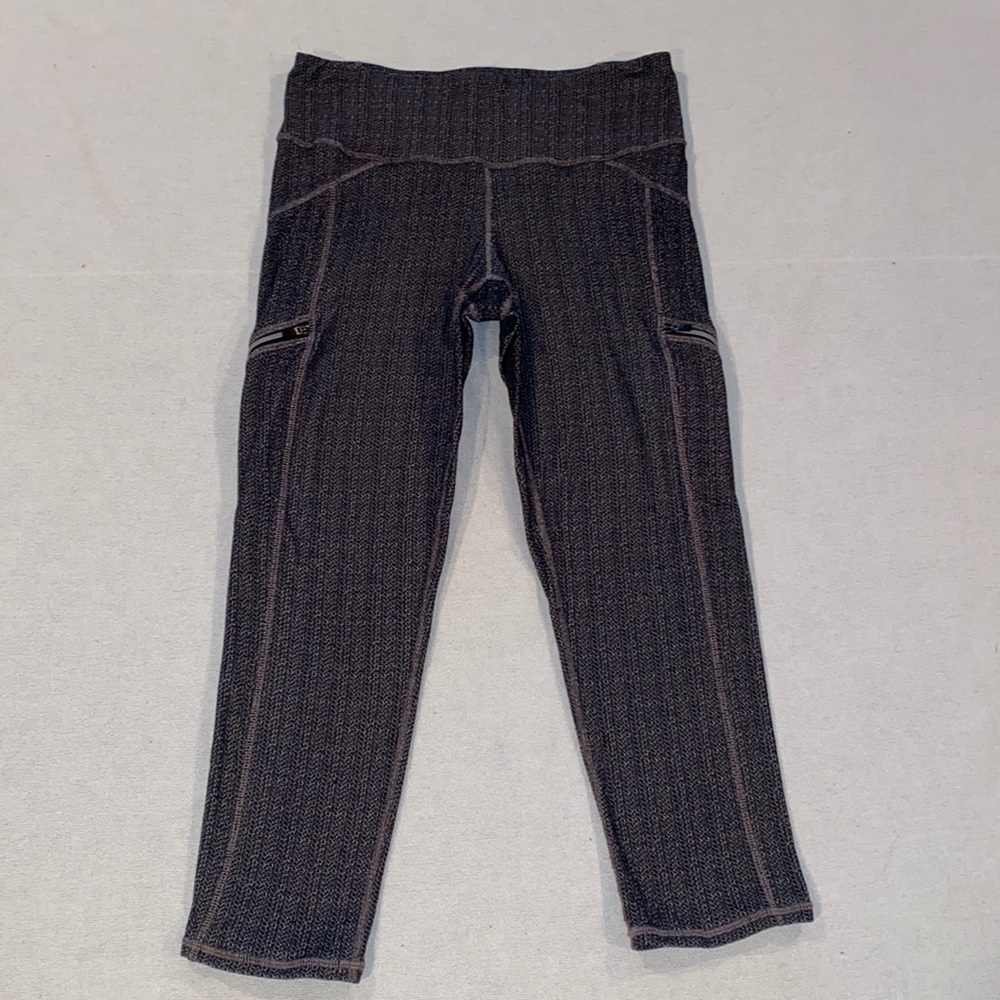 Athleta Static Drifter Women’s Grey Yoga Capris Size Small